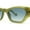 Green, variant on Mod Womens Square Dimensional Beveled Cat Eye Plastic Sunglasses Grey