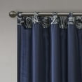 thumbnail image 4 of Madison Park Aubrey Jacquard 2-Piece 50x95"Rod Pocket and Back Tabs Curtain Panel Pair, Navy, 4 of 5