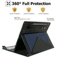 thumbnail image 6 of TECH CIRCLE Case for Galaxy Tab S10 Plus/S9 Plus/S8 Plus/S7 FE/S7+12.4",PU Leather Fold Business Stand Protective Cover Pen Holder Card Slots Shoulder Hand Strap Handbag Wallet Case,Blue + Black, 6 of 6