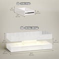 thumbnail image 2 of Modern White Marble-Effect Coffee Table with LED Lights & Storage | 47" Living Room Center Table with Drawers | Scratch-Resistant MDF & Particleboard, 2 of 7