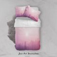 thumbnail image 2 of 3D Purple Foggy Cityscape Juego de Funda de edredón Juego de Funda de edredón Fundas de almohada, 2 of 3