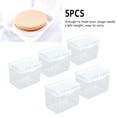 thumbnail image 4 of Clear Makeup Sponge Holder, Pressed Lid Design Portable 5PCS Transparent Makeup Sponge Box Durable  for Jewelry for Necklaces, 4 of 8