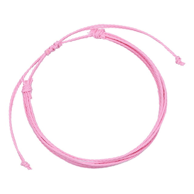 serony Wax Cord Braided Bracelet Adjustable Multicolor Aesthetic Jewelry Waxed Bohemian Bracelets Hand Rope Universal Beach Women Purple Pink 1Set