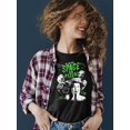 thumbnail image 2 of Space Pizza Invasion Graphic Tee T-shirt Women's, 2 of 3