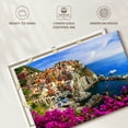 thumbnail image 6 of Elephant Stock Pleasant Manarola Village Wall Art - Horizontal Canvas Wall Art - Living Room Wall Decor - Nature Canvas - Pink And Blue Decor - 51" x 34", 6 of 8
