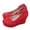 #236-Red, variant on Women's Large Size Wedge Heel High Heel One Button Ankle Strap Round Toe Shallow Mouth Shoes for Casual Fall and Winter Wear