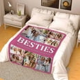 thumbnail image 4 of Custom Blanket with Photo Texts Personalized Blankets and Throws Customized Happy Birthday Gifts for Women Men Dad Mom Wife Husband Grandma Grandpa Sister Daughter Son Best Friend Blankets, 4 of 5
