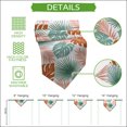 thumbnail image 5 of Turquoise Orange Palm Leaves Table Runner Linen Burlap Table Runner 90 Inches Long Tropical Botanical Summer Dresser Scarves for Kitchen Island Coffee Dining Room Party Wedding Holiday Decor 13"x90", 5 of 8