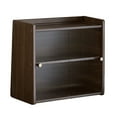 thumbnail image 3 of Gabinete de almacenamiento de madera, gabinete de mesa rústico con puerta corrediza, organizador de escritorio 40 centímetros, 3 of 9