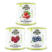 Augason Farms Freeze Dried Berries Variety Kit #10 Can 3-Pack