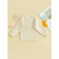 thumbnail image 3 of Bagilaanoe Toddler Baby Girl Valentine's Day Sweater Long Sleeve Letter Embroidery Pullover 6M 12M 18M 24M 3T 4T Kids Warm Jumpers Tops Loose Knitwear, 3 of 8