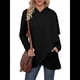 thumbnail image 2 of Sudadera Holgada con Capucha y Larga para Mujer, de Color Liso e Irregular Negro XL, 2 of 9