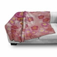thumbnail image 3 of Lantern Soft Flannel Fleece Throw Blanket, Chinese New Year Theme Cherry Blossom Auspicious Celebration Print, Cozy Plush for Indoor and Outdoor Use, 60" x 80", Pale Pink Yellow, by Ambesonne, 3 of 6
