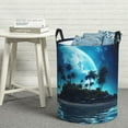 thumbnail image 7 of KLL Hawaiian Beach Pirate Moon Waterproof Foldable Laundry Hamper Bucket with Handles for Storage Bin,Kids Room,Home Organizer (Small ), 7 of 7