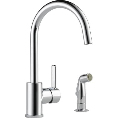 Peerless Precept Single Handle Kitchen Faucet With Side Sprayer In
