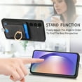 thumbnail image 6 of ELEHOLD Leather Case for Samsung Galaxy A12 5G Magnetic Detachable Card Holder Magnetic 2 in 1 Wallet Case with Ring Holder Kickstand Compatible with Mag Safe Shockproof Cover,black, 6 of 8