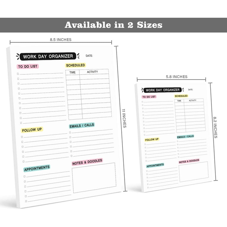 Inkdotpot Work Day Schedule Planner,Personal Organizer- Home