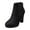 Black, variant on Leozcaa Women's High Chunky Heel Chelsea Ankle Boots Slip On Elastic Fall Heeled Short Booties Shoes