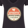 thumbnail image 4 of Inktastic Chicken Farmer Women's V-Neck T-Shirt, 4 of 5