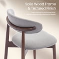 thumbnail image 6 of Upholstered Dining Chairs – Fabric Seat, Solid Wood Frame, For Kitchen or Dining Room Set of 2, Lightgrey, 6 of 13