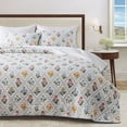 thumbnail image 6 of Floral Quilt Set - Lightweight, Soft, All-Season - 2-Piece Reversible Scalloped Bedding Set (Twin / Twin XL, Floral Lattice), 6 of 6