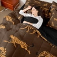 thumbnail image 4 of Castle Fairy Adults Cheetah Wildlife Bedding Comforter Set,Animal King Bedding Sets, 4 of 8