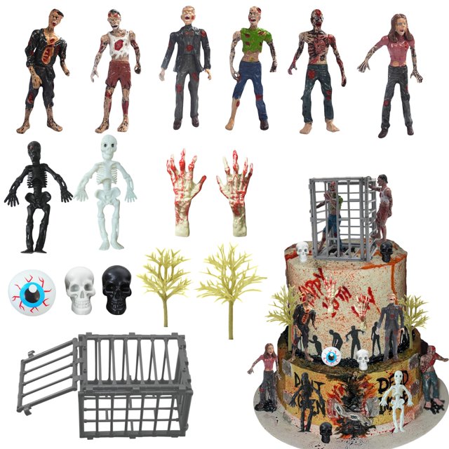 Set de decoración para tartas Gallarato, fiesta temática de zombis, con 21 piezas