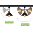 thumbnail image 3 of FSLiving Adjustable Angle H-Type Track Pendant Light E26 Bronze Base Black Metal Shade Retro Industrial Design Lighting Fixture for Kitchen Island Bar Sink Home Decor (No Bulb & Track) - 1 Light, 3 of 7