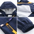 thumbnail image 6 of IDOPIP Kids Boys Summer Lightweight Waterproof Hooded Jacket with Pockets Toddler Fall Windbreaker Outfits Zip Up Thin Outwear Coats 18-24 Months Blue, 6 of 12