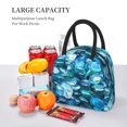 thumbnail image 5 of Salouo Blue Kyanite for Insulated Lunch Bag for Women/Men - Leakproof Cooler Tote Bag Organizer - Reusable Lunch Box for Office Picnic Hiking Beach-One Size, 5 of 6