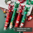 thumbnail image 2 of Stylos à Bille Thème de Noël 10 Couleurs, Stylo à Bille Rétractable Multicolore, Marqueur Multifonction Mignon, 2 of 7