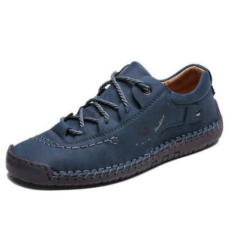 

Men‘s Retro Faux Leather Stitch Non-Slip Comfortable Loafer Shoes