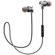 Woozik N900 Bluetooth In-Ear Wireless Sweatproof Earbuds with Built in Mic and Volume Control (Grey)