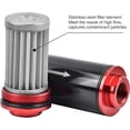 thumbnail image 5 of Red Inline Fuel Filter with 6AN 8AN 10AN Adapter Universal 50MM Aluminium, 5 of 5