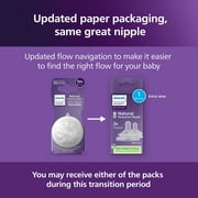 (2 pack) Philips Avent Natural Response Nipples, Extra Slow Flow (Flow 1), 2-Pack, SCY961/02