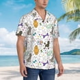 thumbnail image 5 of Daiia Colorful Poodle Dog Hawaiian Shirt for Men Gentle Cotton Regular Short Sleeve Casual-X-Large, 5 of 9