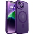 thumbnail image 1 of Magnetic Case for iPhone 16 Pro Max with Full Camera Protection [Compatible with Magsafe] [Translucent Matte] Protective Phone Case, Hot Pink, 1 of 5