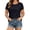 I214 Black, variant on Likimi Womens Tops Crew Neck Solid Color Short Sleeve T Shirts For Women Summer Casual Clothes Black Size L