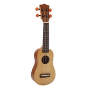 BIMZUC 16 Inch Solid Spruce Wood Ukulele Mini Concert 4 String Guitar for Beginners & Professionals