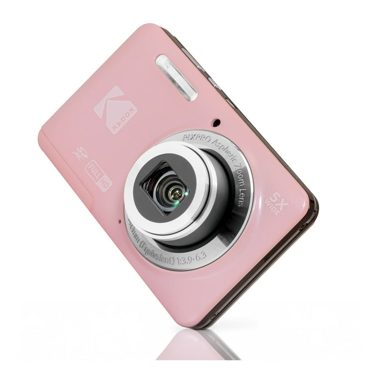 Kodak, Digital Camera, FZ55, Pastel Pink with 16MP Full HD Bundle