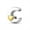 C, variant on 925 Sterling Silver Alphabet Initial Letter Charms Golden Heart for Women Gift Jewelry Making