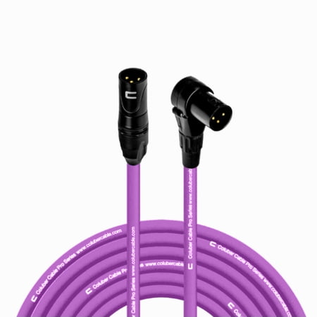 Coluber Cable 3-Pin M-Right Angle Balanced XLR Cable - Premium Cord 50ft