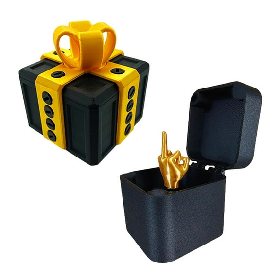 Annoying Gift Box with Screws,Annoying Present,Really Annoying Gift Box,Annoying Gift Box with Just for You Finger In a Box,Ideal for Birthday,Christmas,Black