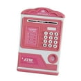 thumbnail image 4 of Alcancía de juguete para niños, alcancía con cajero automático, regalo navideño con código de contraseña, bloqueo y agarre rosa, 4 of 9