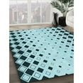 thumbnail image 3 of Ahgly Company Machine Washable Indoor Square Transitional Aquamarine Stone Green Area Rugs, 3' Square, 3 of 7