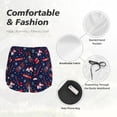 thumbnail image 4 of Balery Winter Sports Fun Pattern Pantalones cortos deportivos para mujer con forro y dos bolsillos, elásticos, para entrenamiento, gimnasio, yoga-Small, 4 of 7