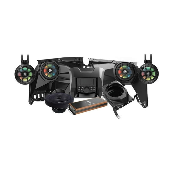 Diamond Audio MSX3KD3 2017  Can Am Maverick X3/X3 Max Complete Speaker Kit with 8 Ch Digital Amplifier, DMR3 Media Audio Player, 10” Sealed Marine Subwoofer and 6.5” Tower Speaker System