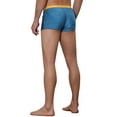 thumbnail image 3 of Unique Bargains Men's Solid Color Elastic Waist Summer Pool Swimwear Shorts Navy Blue 28, 3 of 6