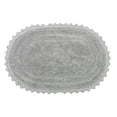 thumbnail image 2 of Better Trends 20" x 32" Oval Shape Bath Mat 100% Cotton Bathroom Rug Water Absorbent Bath Rug Machine Washable (Gray) Lilly Crochet Collection, 2 of 6