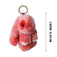 thumbnail image 4 of Bunny Plush Keychain key 6" Cute Chains for Women Plush Bag Charm Easter Basket Stuff Mother's Day Gifts Red, 4 of 8